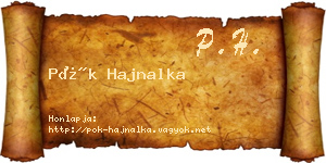 Pók Hajnalka névjegykártya
